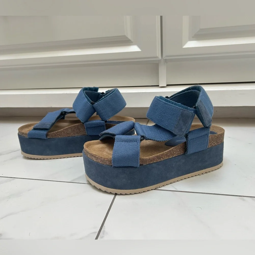 Free People X Intentionally Blank Rule Breaker Remix Flatforms Sandals - EU39 - Picture 2 of 6